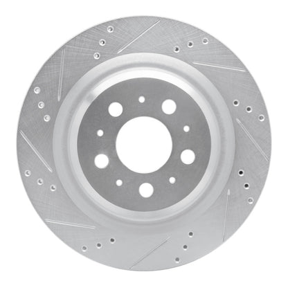 R1 Concepts R1 17-25 Tesla Model 3 Rear Left Drilled & Slotted Silver Brake Rotor