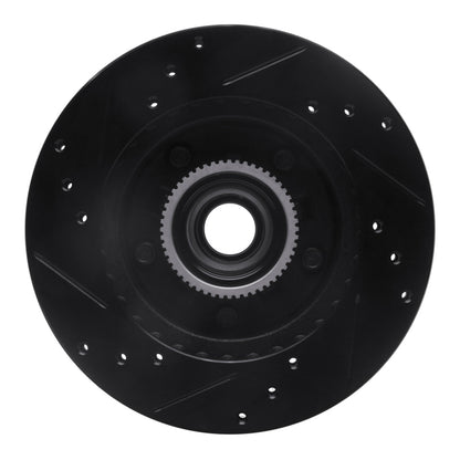 R1 Concepts R1 91-03 Chevrolet S10 Blazer Front Right Drilled & Slotted Black Brake Rotor