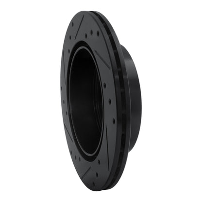 R1 Concepts R1 06-12 Mitsubishi Eclipse Rear Right Drilled & Slotted Black Brake Rotor