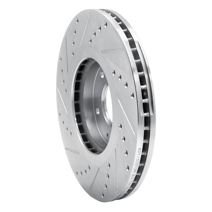 R1 Concepts R1 04-11 Hyundai AZERA Front Right Drilled & Slotted Silver Brake Rotor