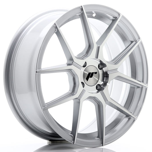 JR Wheels JR3017704H4067SM JR Wheels JR30 17x7 ET40 4x100 Silver Machined Face
