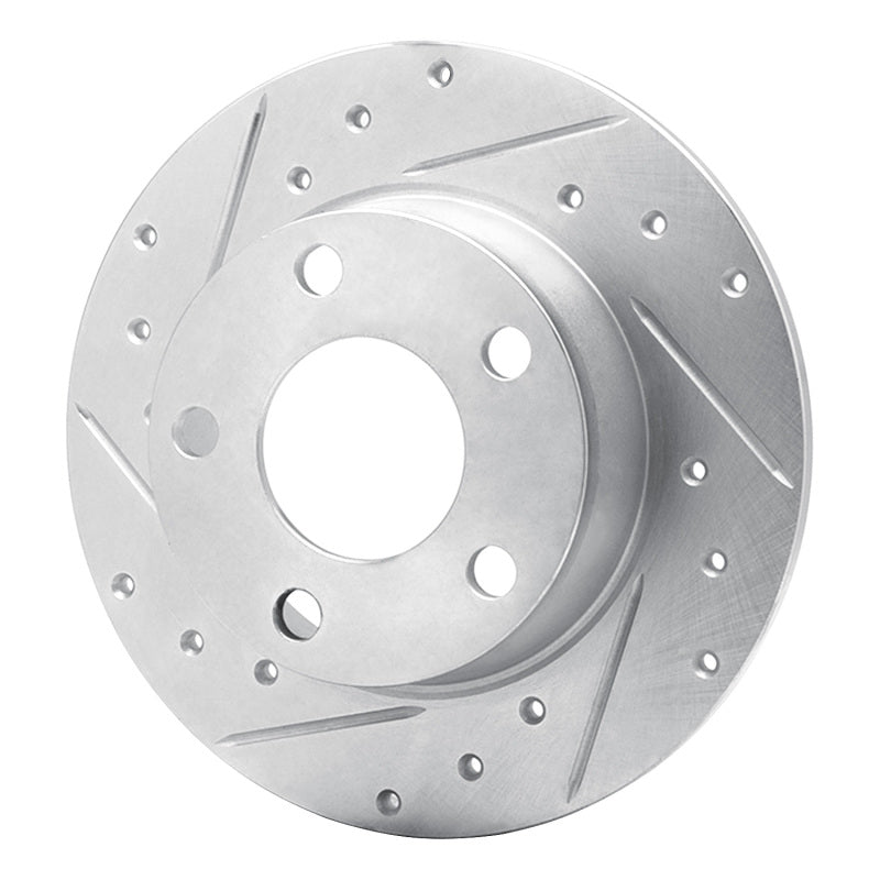 R1 Concepts R1 99-02 Audi A6 Quattro Rear Left Drilled & Slotted Silver Brake Rotor
