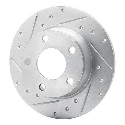 R1 Concepts R1 99-02 Audi A6 Quattro Rear Left Drilled & Slotted Silver Brake Rotor