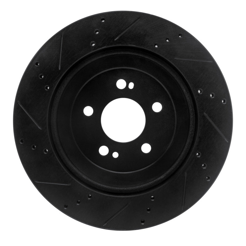 R1 Concepts R1 15-21 Mercedes-Benz S550 Rear Right Drilled & Slotted Black Brake Rotor