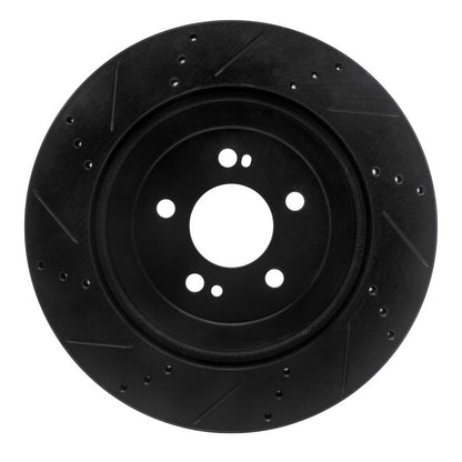 R1 Concepts R1 15-21 Mercedes-Benz S550 Rear Right Drilled & Slotted Black Brake Rotor