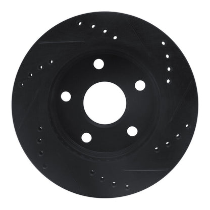 R1 Concepts R1 91-94 Toyota Previa Front Left Drilled & Slotted Black Brake Rotor