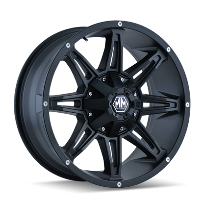 Mayhem 8090 Rampage 18x9 / 6x135 BP / -12mm Offset / 106mm Hub Matte Black Wheel