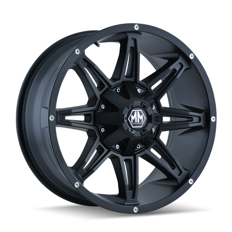 Mayhem 8090 Rampage 20x10 / 8x165.1 BP / -25mm Offset / 130.8mm Hub Matte Black Wheel