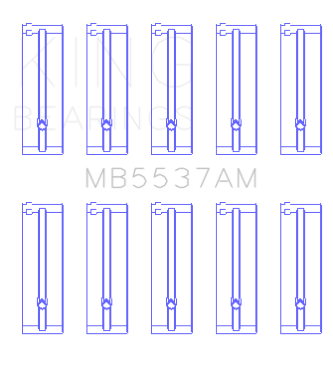 King Engine Bearings King Ford/Kia/Mazda DOHC 16 Valve/SOHC 8 Valve/SOHC 16 Valve (Size STD) Main Bearing Set