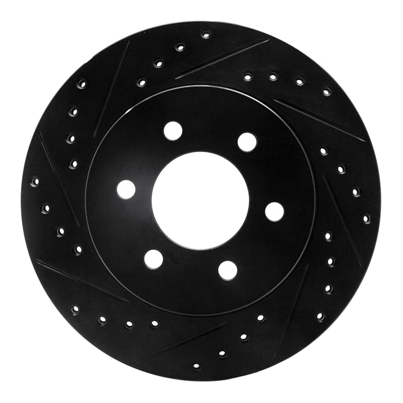 R1 Concepts R1 97-02 Dodge Durango Front Left Drilled & Slotted Black Brake Rotor