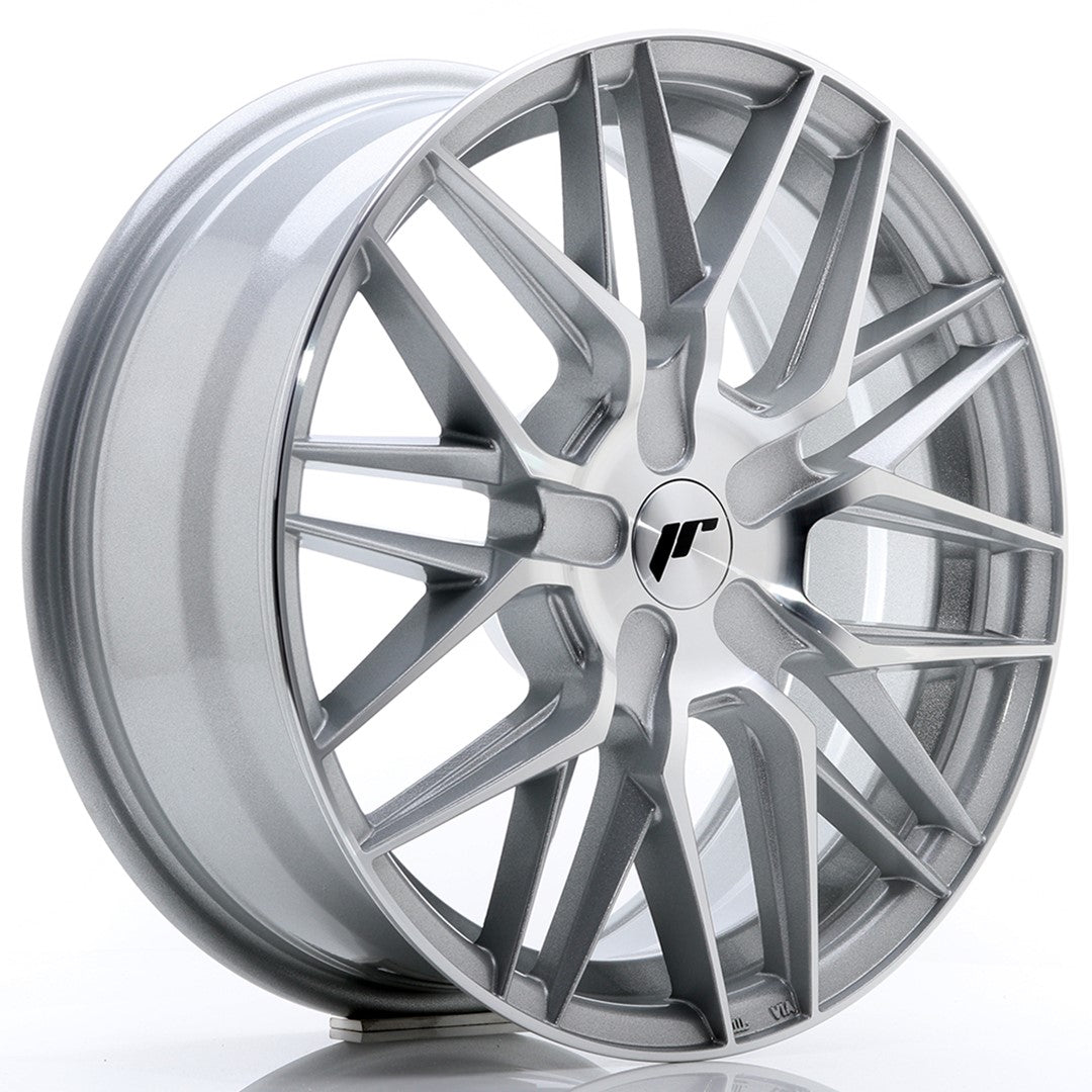 JR Wheels JR281770XX2074SM JR Wheels JR28 17x7 ET20-45 BLANK Silver Machined Face