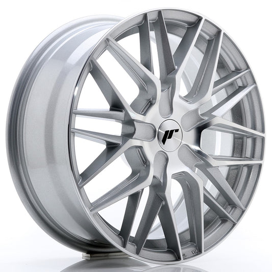 JR Wheels JR281770XX2074SM JR Wheels JR28 17x7 ET20-45 BLANK Silver Machined Face