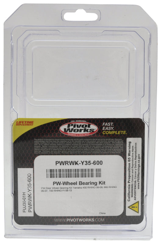 Pivot Works 06-09 Yamaha 450 RHINO - Rear Wheel Bearing Kit