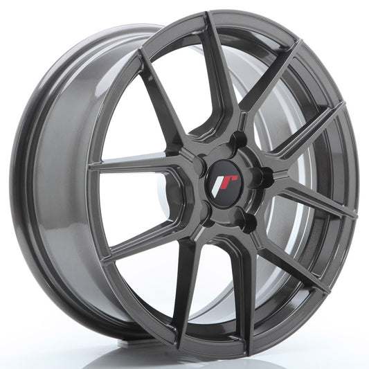 JR Wheels JR3017705X2074HG JR Wheels JR30 17x7 ET20-40 5H BLANK Hyper Gray