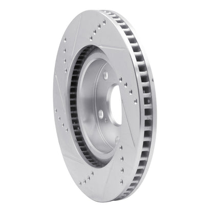 R1 Concepts R1 11-17 Hyundai Equus Rear Right Drilled & Slotted Silver Brake Rotor