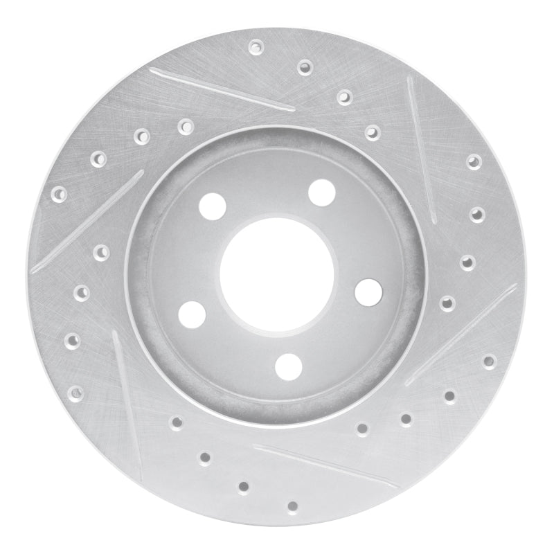 R1 Concepts R1 95-00 Chrysler SEBRING Front Left Drilled & Slotted Silver Brake Rotor