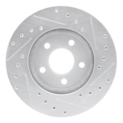 R1 Concepts R1 95-00 Chrysler SEBRING Front Left Drilled & Slotted Silver Brake Rotor