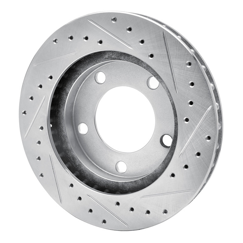 R1 Concepts R1 74-80 InternatIonal SCOUT II Front Left Drilled & Slotted Silver Brake Rotor