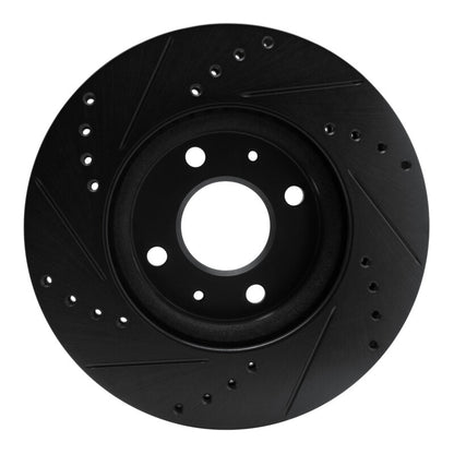 R1 Concepts R1 08-11 Ford Focus Front Right Drilled & Slotted Black Brake Rotor