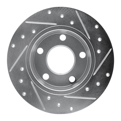 R1 Concepts R1 99-02 Audi A6 Quattro Rear Left Drilled & Slotted Silver Brake Rotor