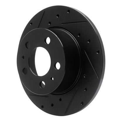R1 Concepts R1 67-72 Volvo 142 Front Left Drilled & Slotted Black Brake Rotor