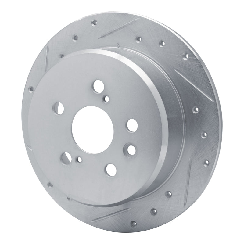 R1 Concepts R1 86-93 Lexus ES250 Rear Left Drilled & Slotted Silver Brake Rotor