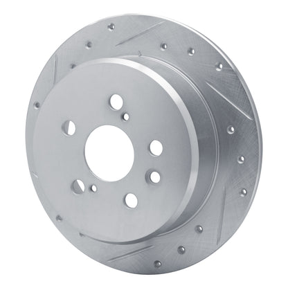 R1 Concepts R1 86-93 Lexus ES250 Rear Left Drilled & Slotted Silver Brake Rotor