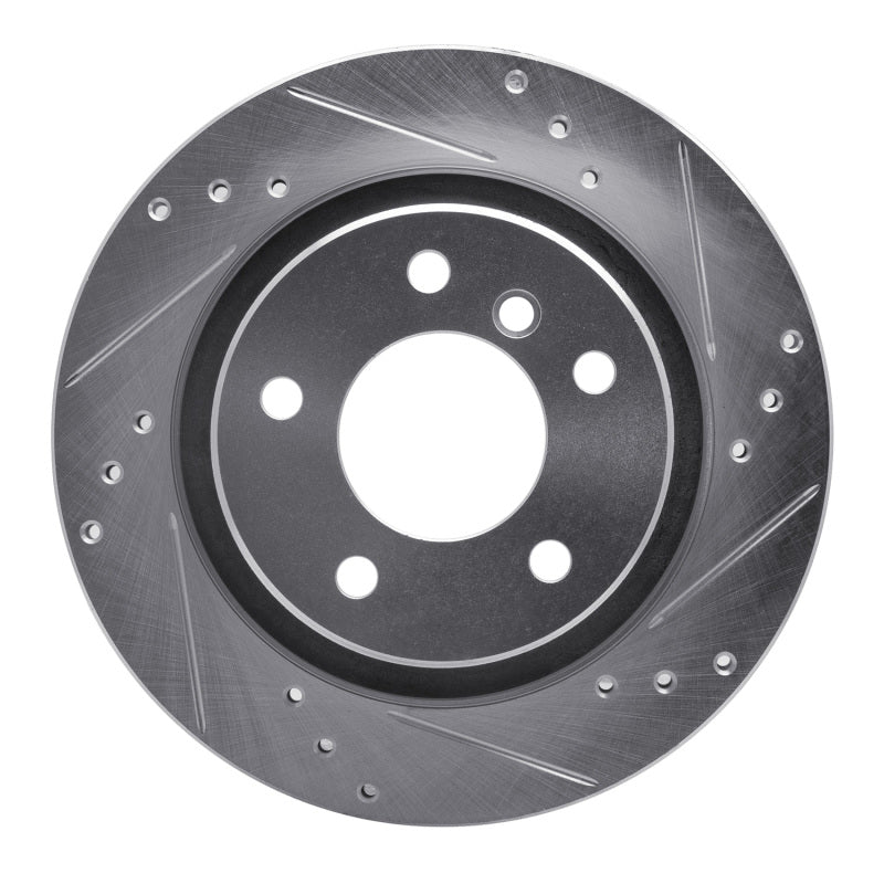 R1 Concepts R1 99-06 BMW 323I Rear Right Drilled & Slotted Silver Brake Rotor