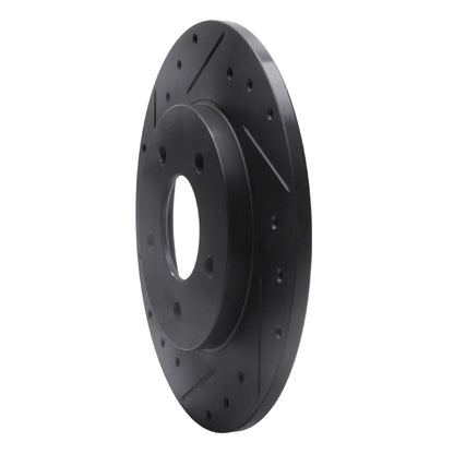 R1 Concepts R1 94-99 Buick Regal Rear Left Drilled & Slotted Black Brake Rotor