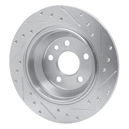 R1 Concepts R1 07-10 Volvo S80 Rear Left Drilled & Slotted Silver Brake Rotor