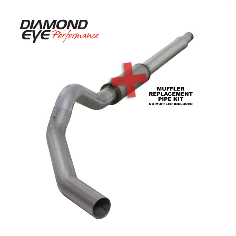 Diamond Eye Performance Diamond Eye KIT 5in Catback MFLR RPLCMENT PIPE Single AL: 03-07 FORD 6.0L F250/F350