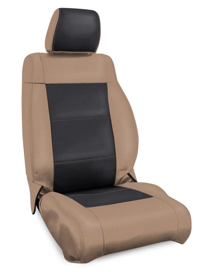 PRP Seats PRP 11-12 Jeep Wrangler JK Front Seat Covers/2 door or 4 door (Pair) - Black/Tan