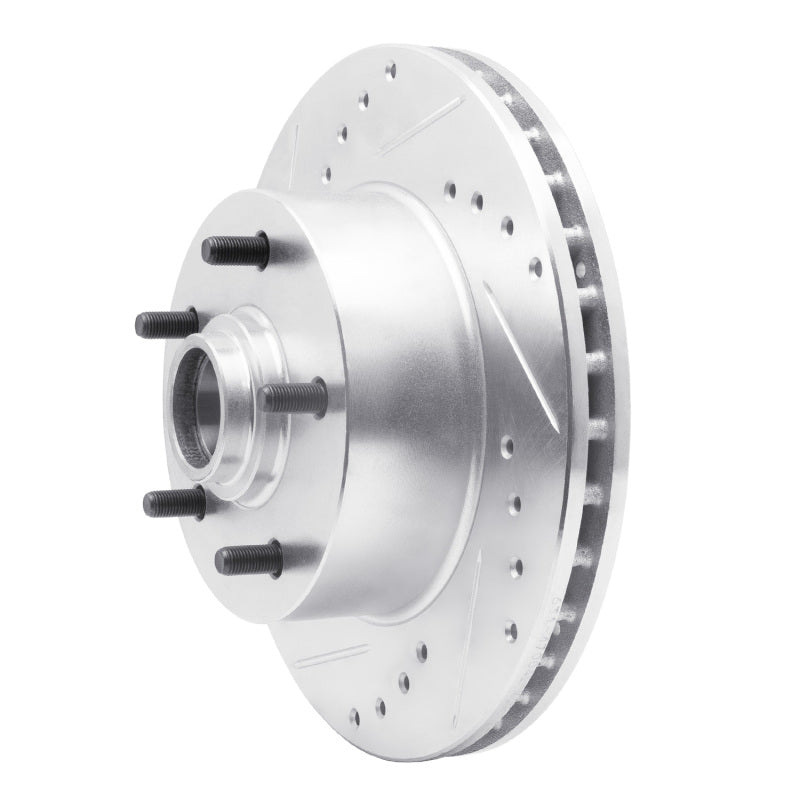 R1 Concepts R1 67-74 Buick Apollo Front Left Drilled & Slotted Silver Brake Rotor