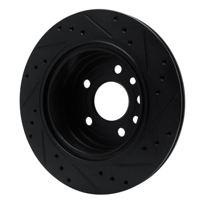 R1 Concepts R1 01-01 Cadillac CATERA Rear Left Drilled & Slotted Black Brake Rotor