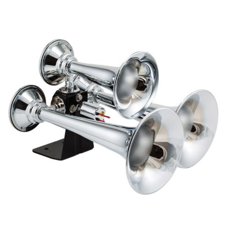 Kleinn Air Horns Kleinn Chrome Triple Horn/ 13.5In/11.75In/8.5In- Chrome-Plated High Impact ABS