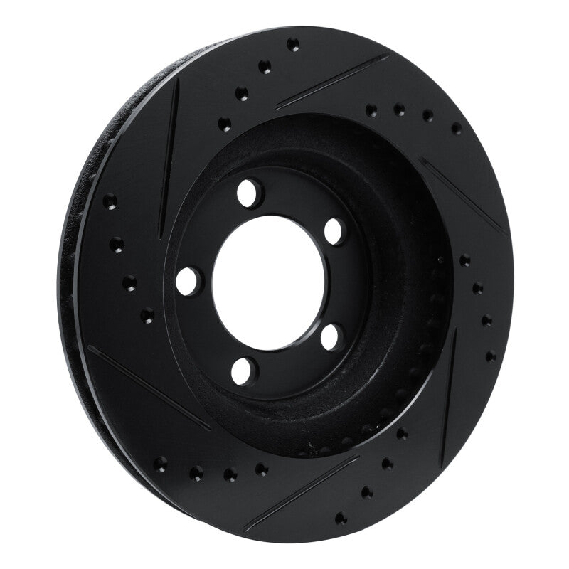 R1 Concepts R1 67-67 Ford Galaxie Front Right Drilled & Slotted Black Brake Rotor