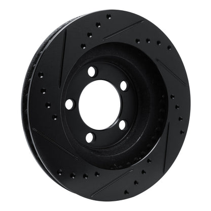 R1 Concepts R1 67-67 Ford Galaxie Front Right Drilled & Slotted Black Brake Rotor