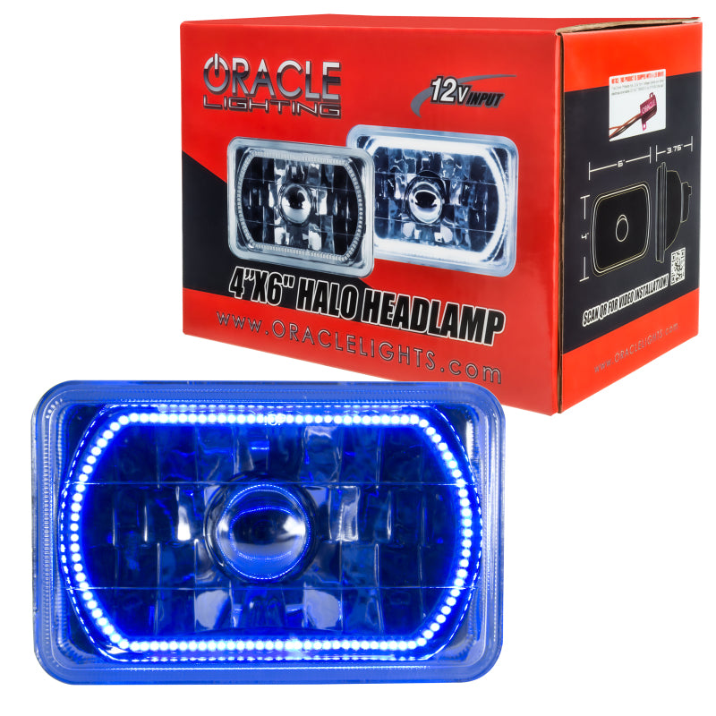 ORACLE Lighting Oracle Pre-Installed Lights 4x6 IN. Sealed Beam - Blue Halo