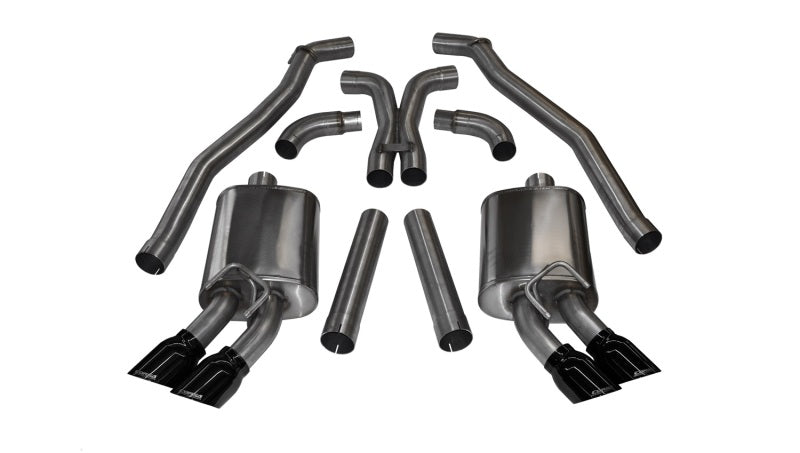 CORSA Performance Corsa 2012-2015 Chevrolet Camaro Coupe ZL1 6.2L V8 Black Sport Cat-Back + XO Exhaust