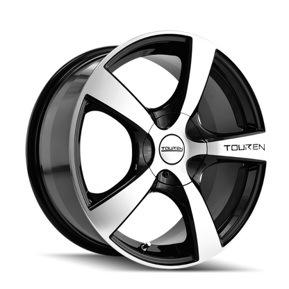 Touren 3190 TR90 16x7 / 5x105/108 BP / 42mm Offset / 72.62mm Hub Gloss Black Machined Wheel