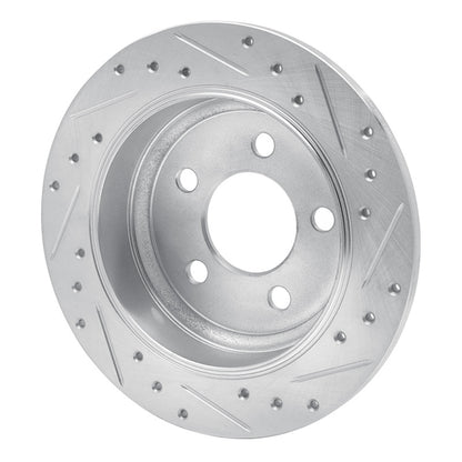 R1 Concepts R1 03-07 Jeep TJ (Canada - See Wrangler for US) Rear Left Drilled & Slotted Silver Brake Rotor