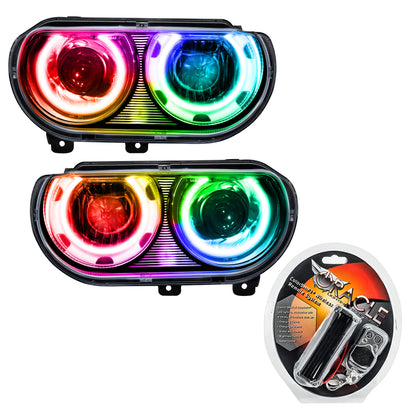 ORACLE Lighting Oracle 08-14 Dodge Challenger SMD HL (HID Style) - ColorSHIFT