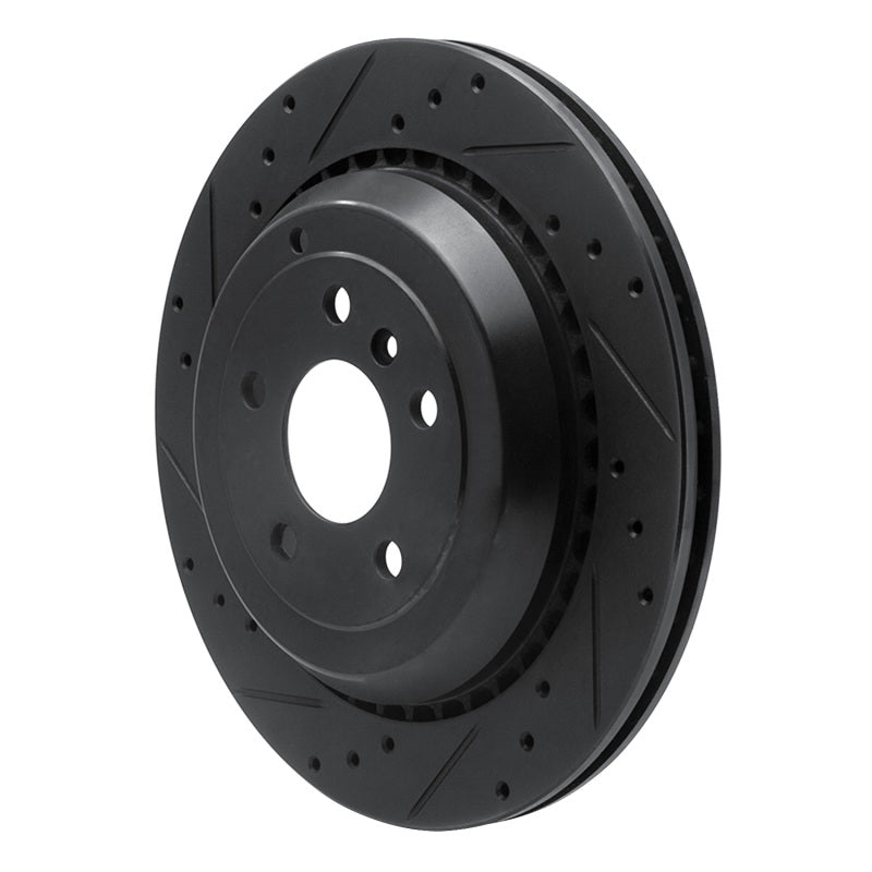 R1 Concepts R1 06-12 Mercedes-Benz ML350 Rear Left Drilled & Slotted Black Brake Rotor