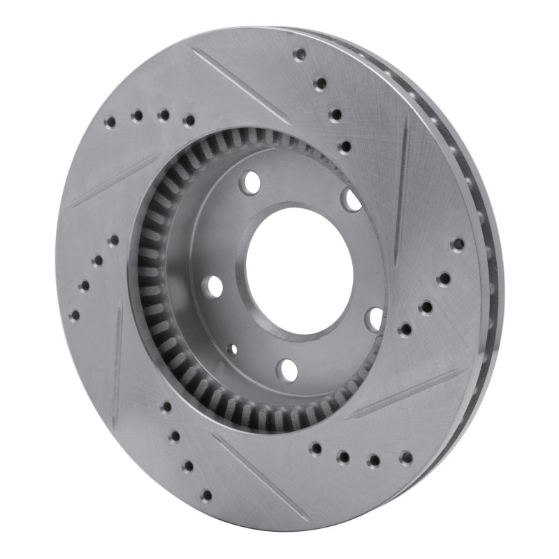 R1 Concepts R1 95-06 Mazda MPV Front Left Drilled & Slotted Silver Brake Rotor