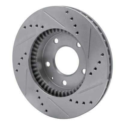 R1 Concepts R1 95-06 Mazda MPV Front Left Drilled & Slotted Silver Brake Rotor