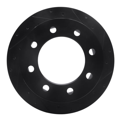 R1 Concepts R1 01-10 Chevrolet Express 3500 Rear Right Drilled & Slotted Black Brake Rotor