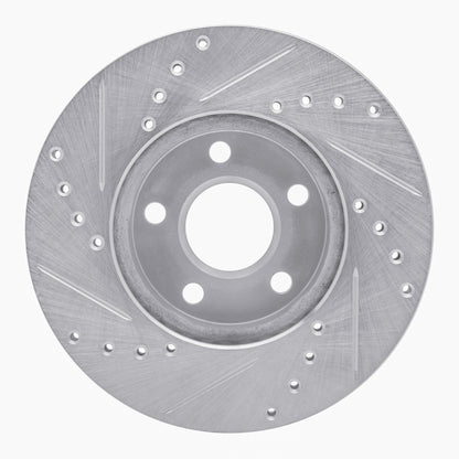 R1 Concepts R1 90-05 Buick Skylark Front Right Drilled & Slotted Silver Brake Rotor