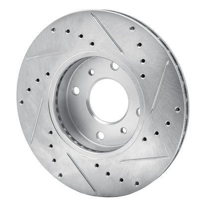 R1 Concepts R1 93-06 Infiniti G20 Front Left Drilled & Slotted Silver Brake Rotor