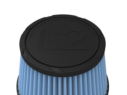 aFe POWER Universal Clamp-On Air Filter w/ D2 Dura-Dry Media - 6in F x 7.5in B x 5.5in T x 5in H