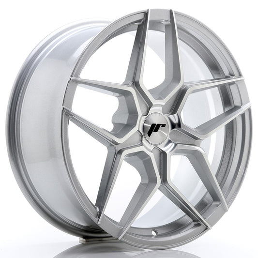JR Wheels JR3418805X2074SM JR Wheels JR34 18x8 ET20-42 5H BLANK Silver Machined Face
